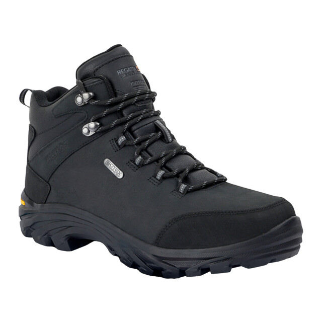 Regatta Grote buitenshuis heren burrell leren wandelschoenen UTRG3935_black large