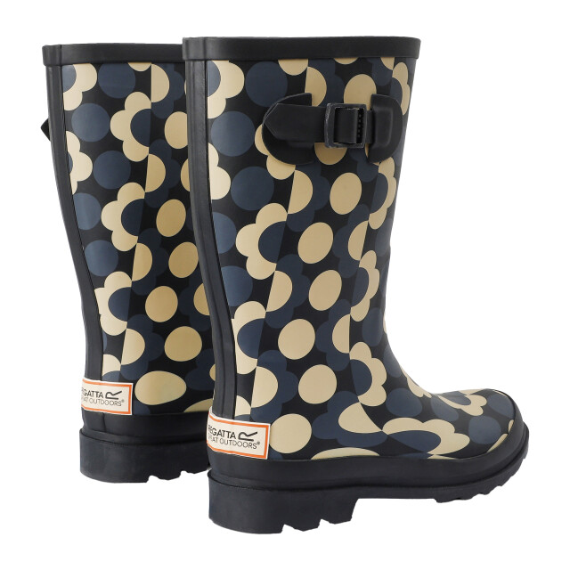 Regatta Dames orla kiely regen cloud mid calf wellington laarzen UTRG11089_blackwhite large