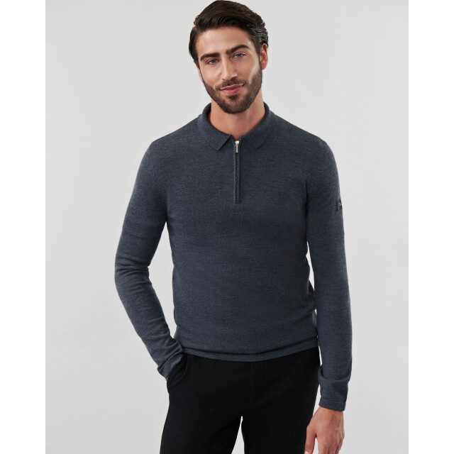Cavallaro Cavallaro zip polo long sleeve 106562-001-M large