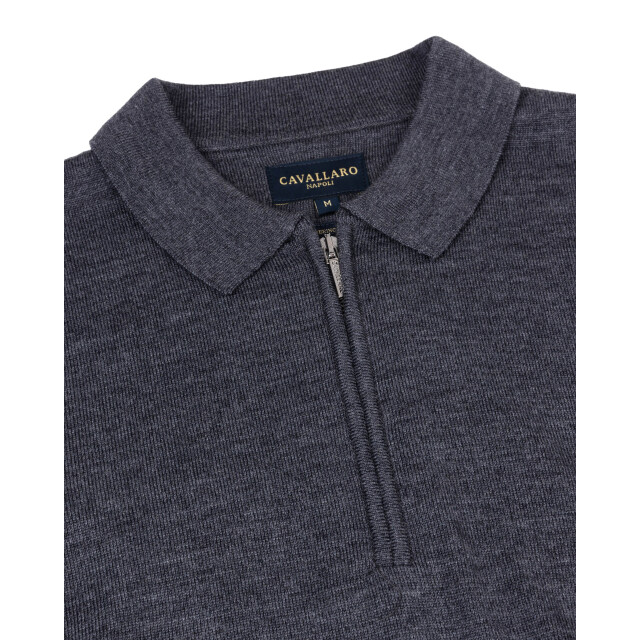 Cavallaro Cavallaro zip polo long sleeve 106562-001-M large