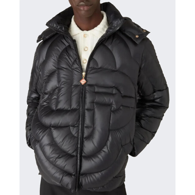 Casablanca Heren mens cc quilted puffer jacket M-AW25-OT-140-01 Nylon large