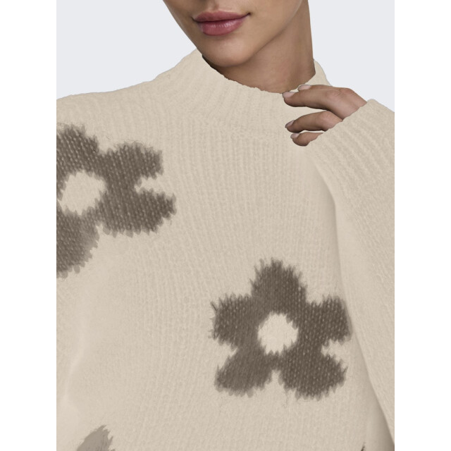 Jacqueline de Yong Jdykilian flower ls pullover knt ecru dessin 4219.08.0016 large