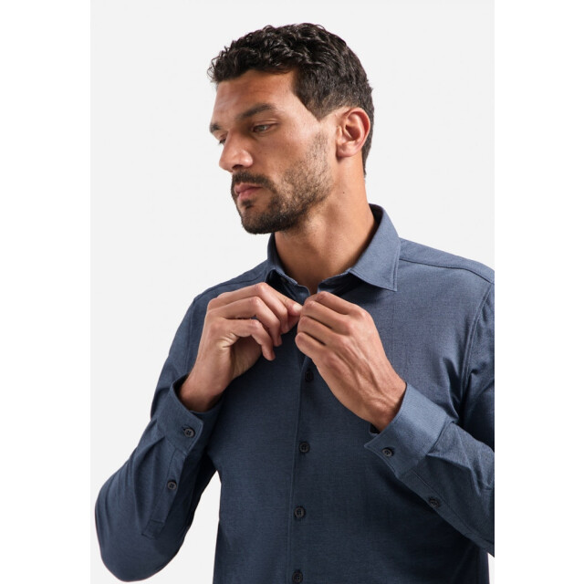 No Excess Shirt jersey blue denim 5309.35.0014 large