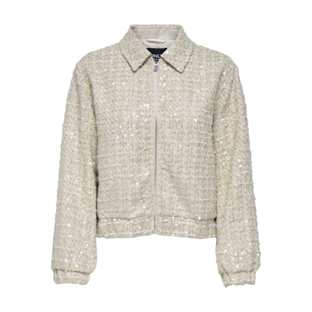 Only Onlsigne sequin boucle jacket otw ecru dessin 4279.08.0005 large