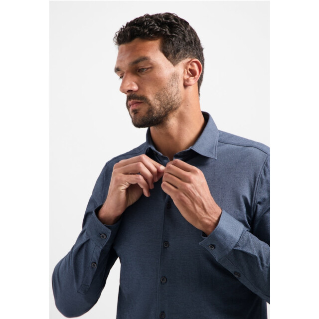 No Excess Shirt jersey blue denim 5309.35.0014 large