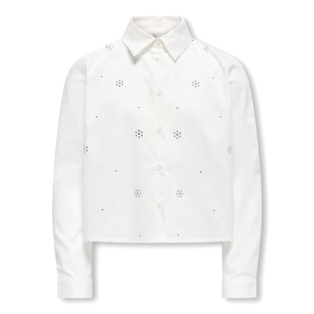 Only Kogclara life short emb shirt wvn off-white 2309.02.0001 large