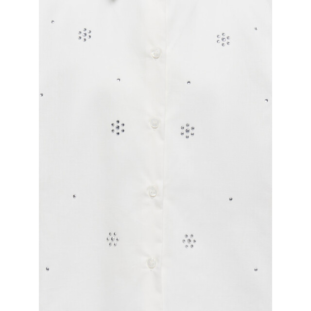 Only Kogclara life short emb shirt wvn off-white 2309.02.0001 large