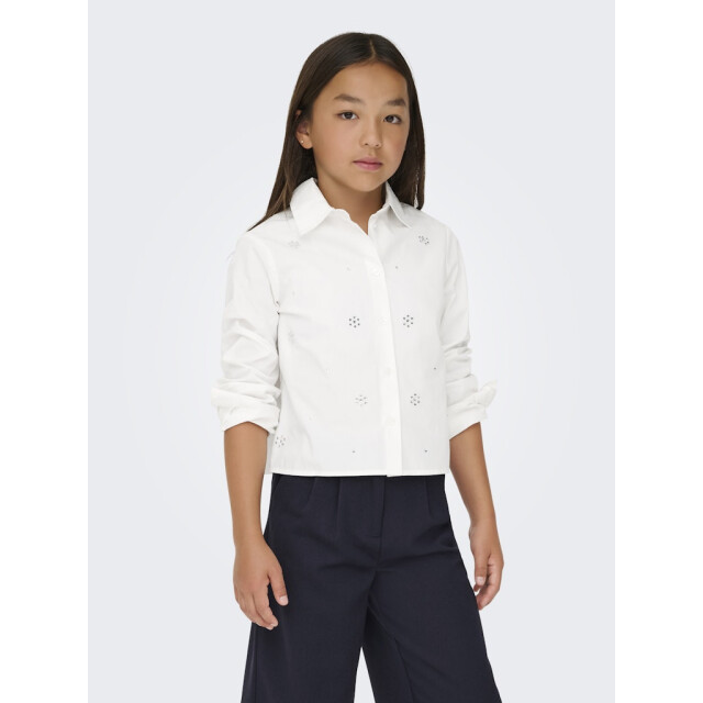 Only Kogclara life short emb shirt wvn off-white 2309.02.0001 large