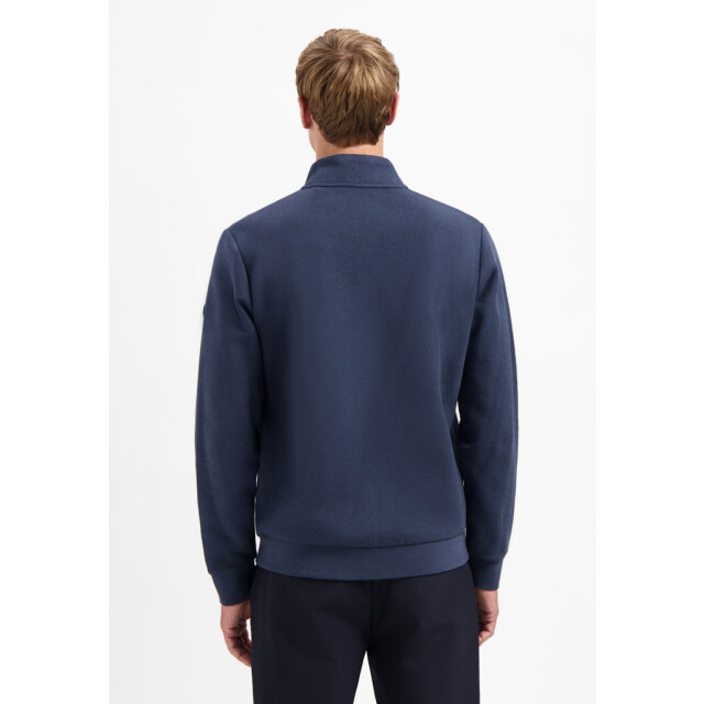 No Excess Sweater full zip stand up-collar relief navy 5239.37.0023 large