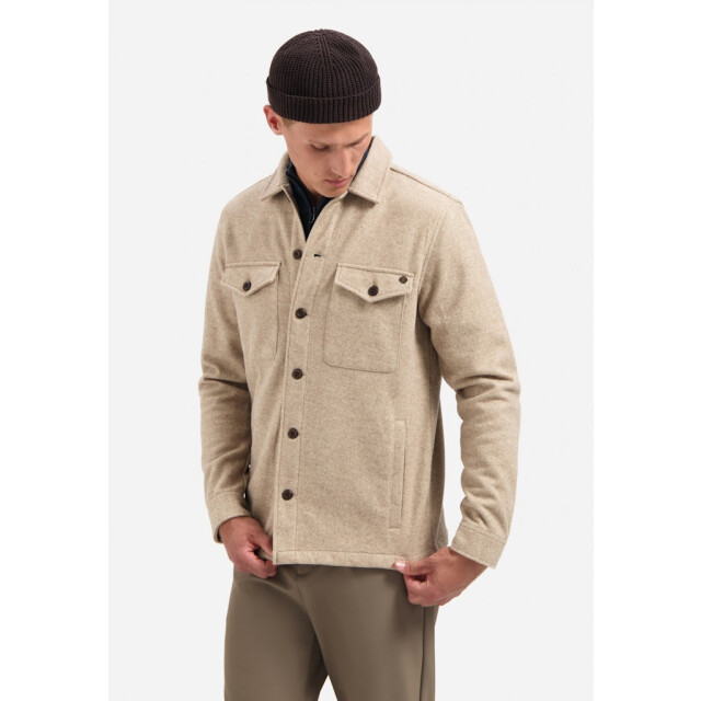 No Excess Overshirt button closure melange zand 5309.04.0001 large