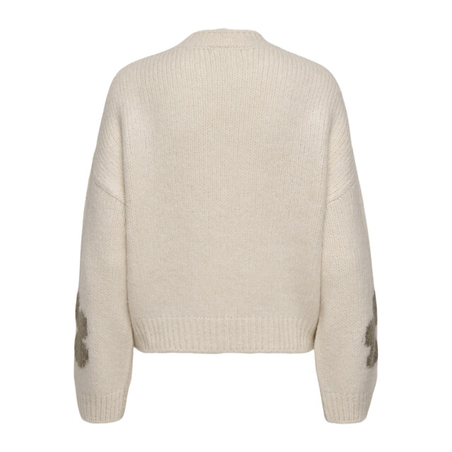 Jacqueline de Yong Jdykilian flower ls pullover knt ecru dessin 4219.08.0016 large