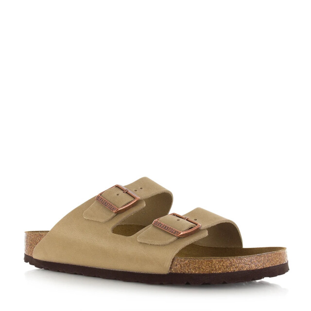 Birkenstock Arizona oiled leather tabacco brown platte sandalen unisex 352203 large