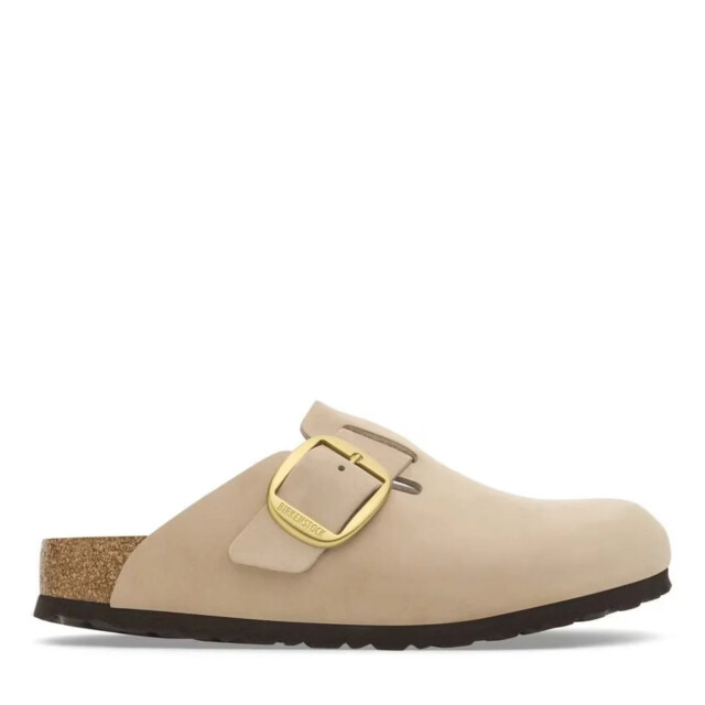 Birkenstock boston big buckle nubuck geen dames 1028052 narrow large