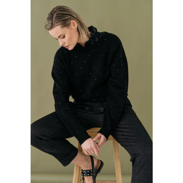 Maicazz Fa25.70.222 pepita sweater black FA25.70.222 large