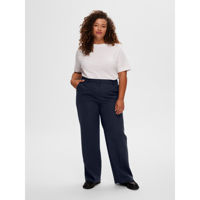 Selected Femme slfrita mw wide pant dark sap mel n 16090234 dark sapphire 06541.240.0056 large