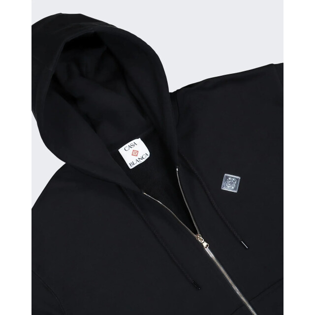 Casablanca Heren casa chrome full zip hoodie M-AW25-JTP-408--02 Black large