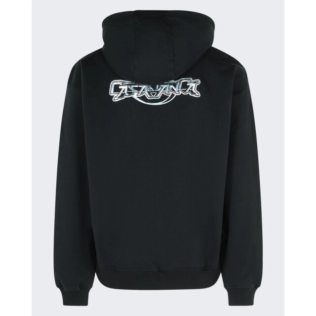 Casablanca Heren casa chrome full zip hoodie M-AW25-JTP-408--02 Black large