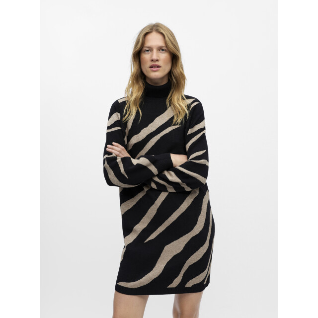Object Objray l/s knit rollneck dress aop 23041252 large