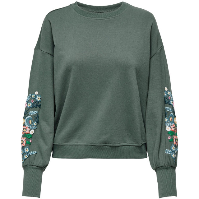 Only Onlbrooke l/s o-neck flower swt noo 15216364 large