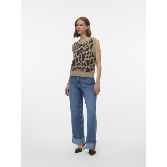 Vero Moda vmleila sl o-neck vest btq 10336933 silver mink 06741.185.0011 large