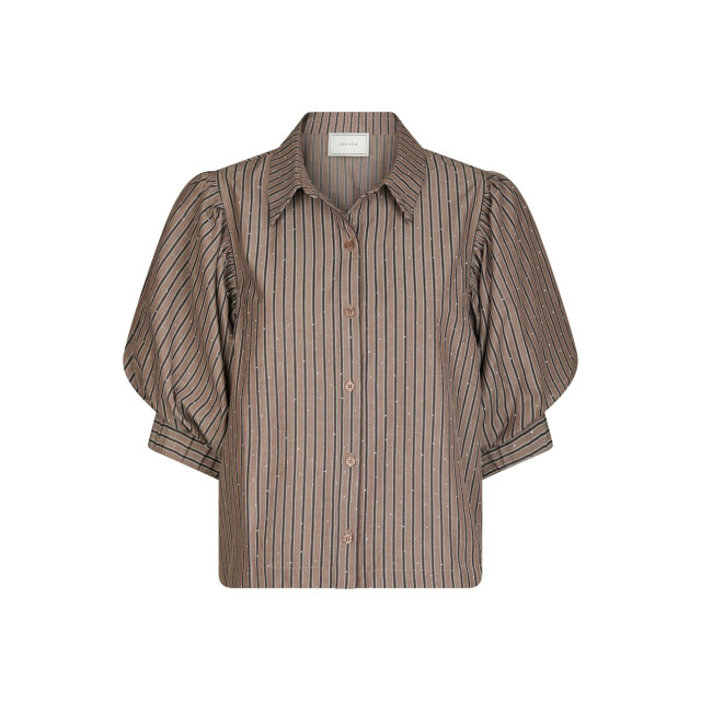 Neo Noir etta soft stripe stone shirt 166416 210 brown 06615.840.0037 large