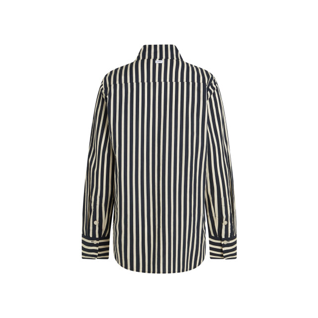 Penn & Ink W25se035ltd 90-05 penn&ink blouse stripe black ecru W25SE035LTD 90-05 large