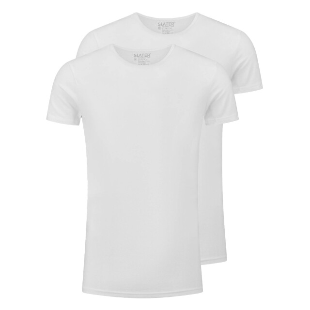 Slater Stretch t-shirt ronde hals 2-pack 038185-01-XXL large