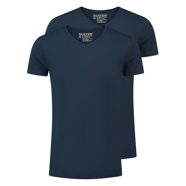 Slater Stretch t-shirt v-hals 2-pack 044473-000-XL large