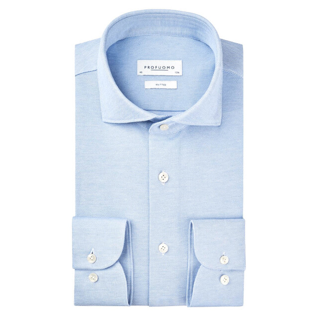 Profuomo Knitted mercerised overhemd met lange mouwen 075257-001-38 large