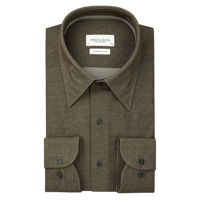 Profuomo Japanese knitted dress shirt 106125-001-45 large Profuomo Japanese knitted dress shirt 106125-001-45 large