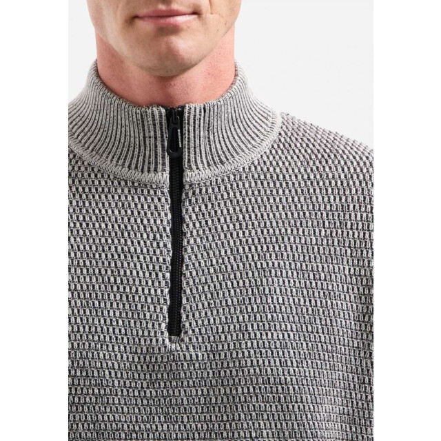 No Excess Pullover half zipper 2 coloured mel grey melange 29230904SN-102 large