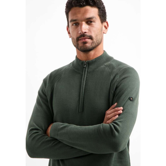 No Excess Pullover half zip high collar solid dark green 29230967SN-052 large