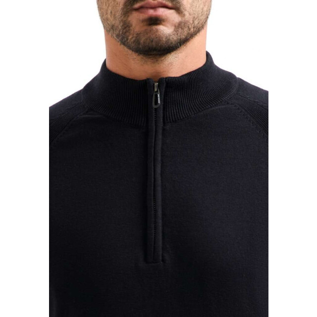 No Excess Pullover half zip high collar solid black 29230967SN-020 large
