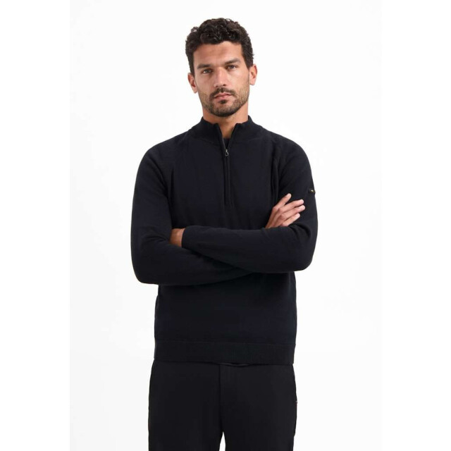 No Excess Pullover half zip high collar solid black 29230967SN-020 large