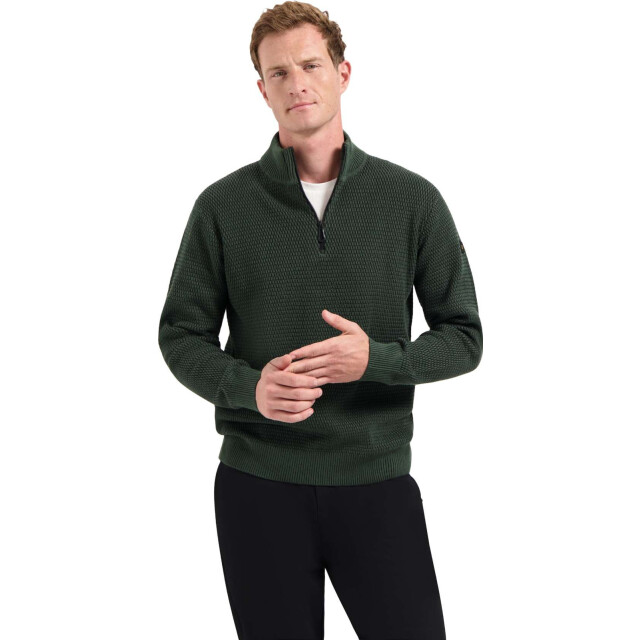 No Excess Pullover half zipper 2 coloured mel dark green 29230904SN-052 large
