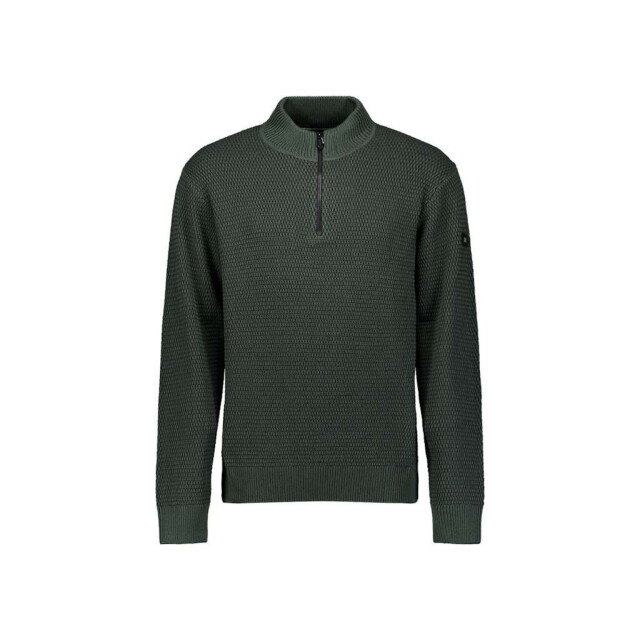 No Excess Pullover half zipper 2 coloured mel dark green 29230904SN-052 large