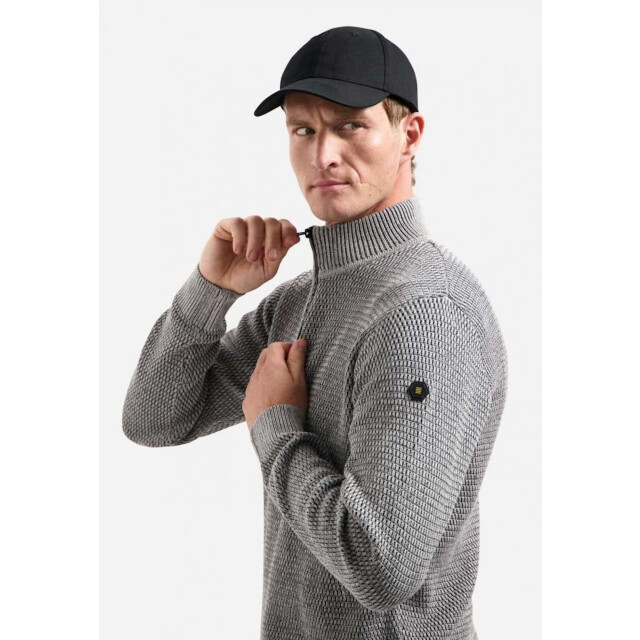 No Excess Pullover half zipper 2 coloured mel grey melange 29230904SN-102 large