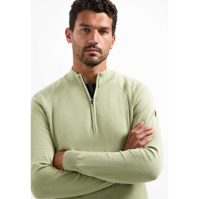 No Excess Pullover half zip high collar solid light moss 29230967SN-197 large