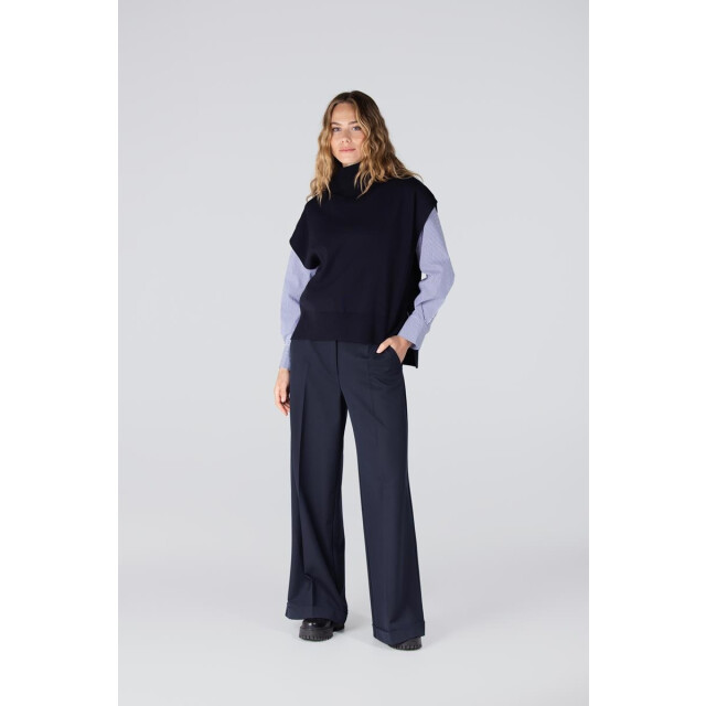 Jansen Amsterdam Goldie blouse cs3 726 sequins pocket dark blue CS3 726 large