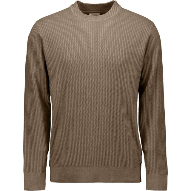 No Excess Pullover crewneck rib taupe 29230920-044 large
