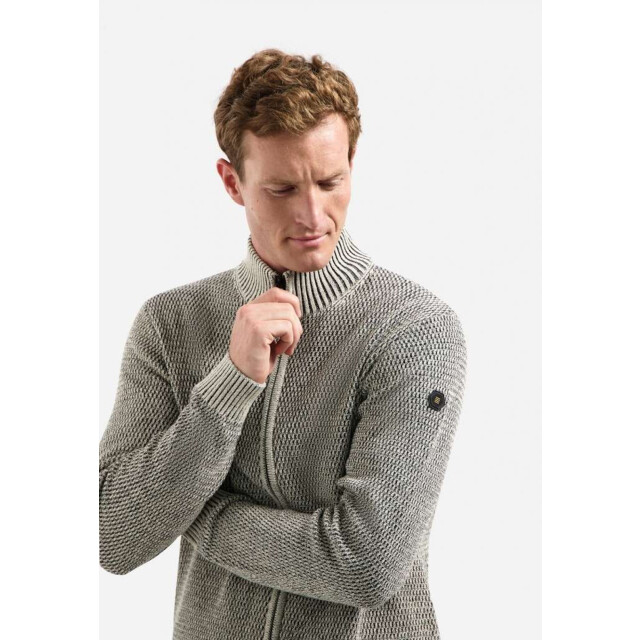 No Excess Cardigan 2 coloured melange stone 29230944-014 large