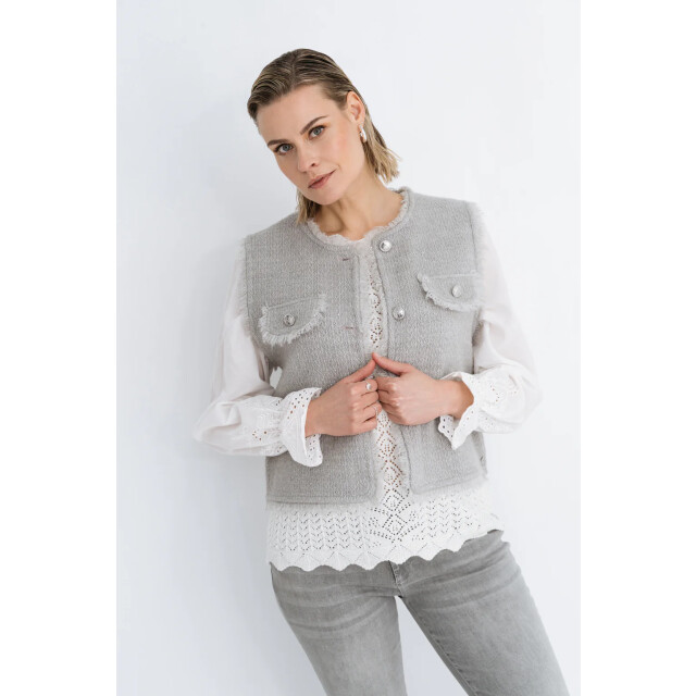 Maicazz Plower vest fa25.65.509 grey melange FA25.65.509 large Maicazz Plower vest fa25.65.509 grey melange FA25.65.509 large