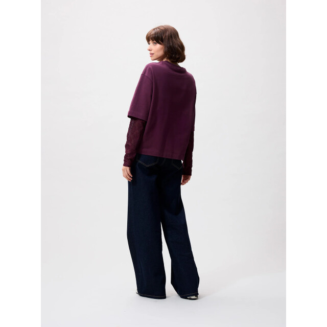 Catwalk Junkie 2504020402 loose fit tshirt with lace sleeves 2504020402 Tshirt with lace sleeves large