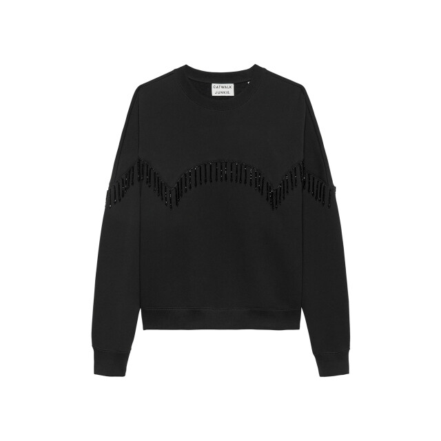 Catwalk Junkie 2504020609 beaded fringed sweater 2504020609 Beaded fringed sweater large