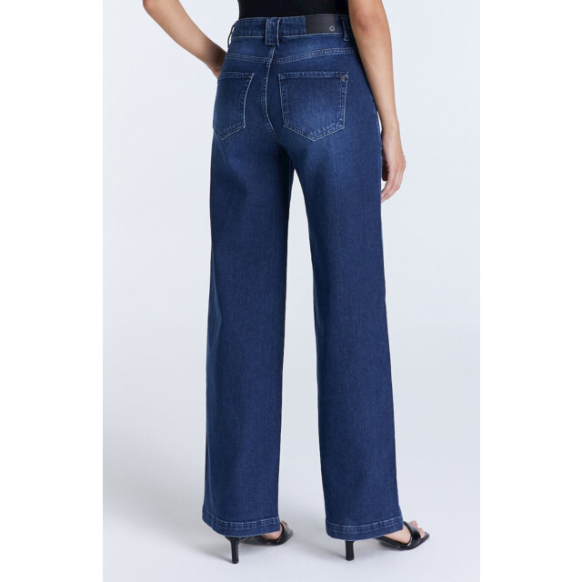 C.O.J. Denim High waist wide leg dark blue Lulu-4 large