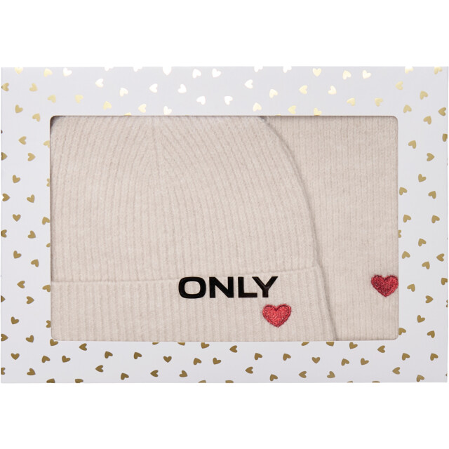 Only Onlavery life scarf and beanie set cc cloud dancer 15323641-177922 large