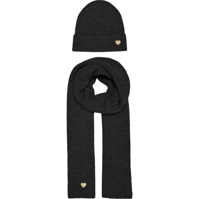 Only Onlavery life scarf and beanie set cc black 15323641-177911 large