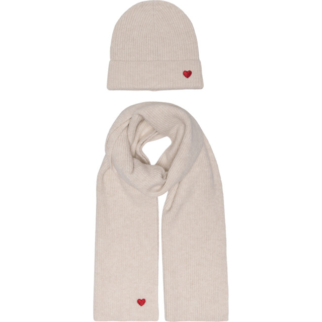 Only Onlavery life scarf and beanie set cc cloud dancer 15323641-177922 large