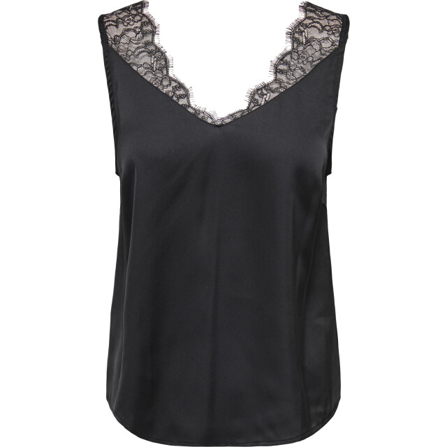 Only Onlchigo life satin lace mix singlet wvn black 15358472-177911 large