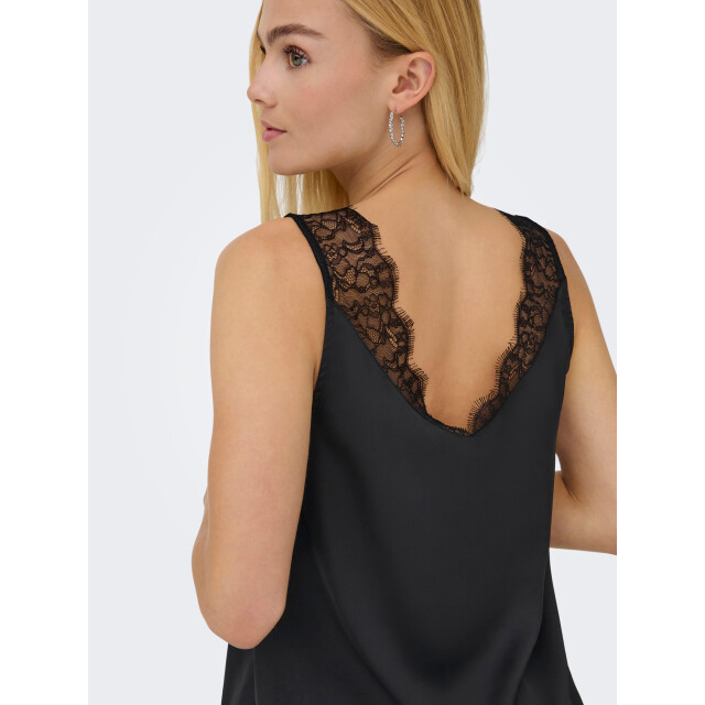 Only Onlchigo life satin lace mix singlet wvn black 15358472-177911 large